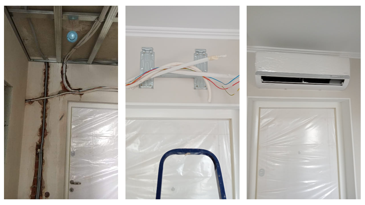 278009264_392884825990517_1439040981779030599_n.jpg Montare traseu pentru conditionere in timpul reparatiei - imagine 1