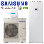 Pompa de caldura aer-apa split Samsung ClimateHub R32 cu boiler incorporat 260 L 9 kW 380V