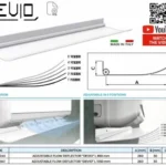 Deflector reglabil Aluminiu "Devio" L850mm Made in Italy