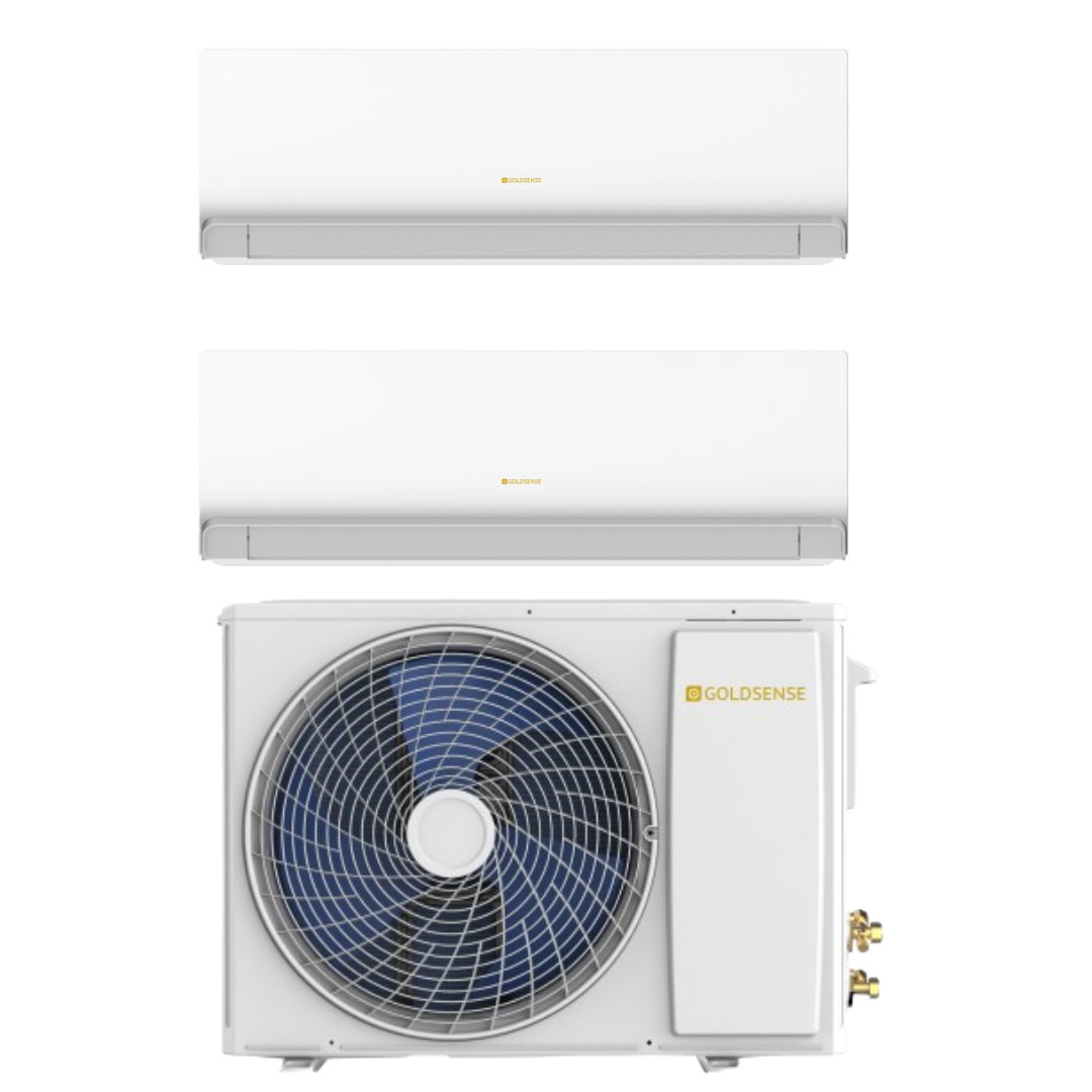 Multi2-1 Aparat aer conditionat Goldsense Free-Match tip multisplit pentru doua incaperi cu doua interioare de 9000 BTU/h,WiFi Inclus - imagine 1