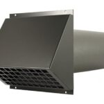 PRIZA AER PROASPAT CU IESIRE PRIN PERETE 150MM, NEGRU