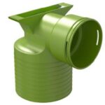 COT ANEMOSTAT SCURT TUBULATURA ROTUNDA 90° 1X75/63MM - DN125 ;1 BUCATA/PUNGA, 56 BUCATI/PALET