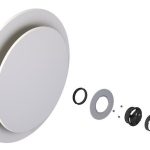 VENTIL ANEMOSTAT DESIGN HAELIX RONDO DE EXTRACTIE/REFULARE 125MM (AER VICIAT/AER PROASPAT - CU REGLAJ)