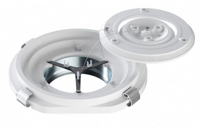 0040599_001_002_691x444.jpg VENTIL ANEMOSTAT ROTUND DE EXTRACTIE SI REFULARE CIRCLE 160MM SYSTEM CLICK, EFECT COANDA, 2 SLOT - imagine 1