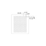GRILA "ART" PATRAT DE EXTRACTIE SI REFULARE, METAL, MODEL:1, DIM.200X100MM, CULOARE ALB