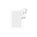 GRILA "ART" PATRAT DE EXTRACTIE SI REFULARE, METAL, MODEL:3, DIM.300X200MM, CULOARE ALB