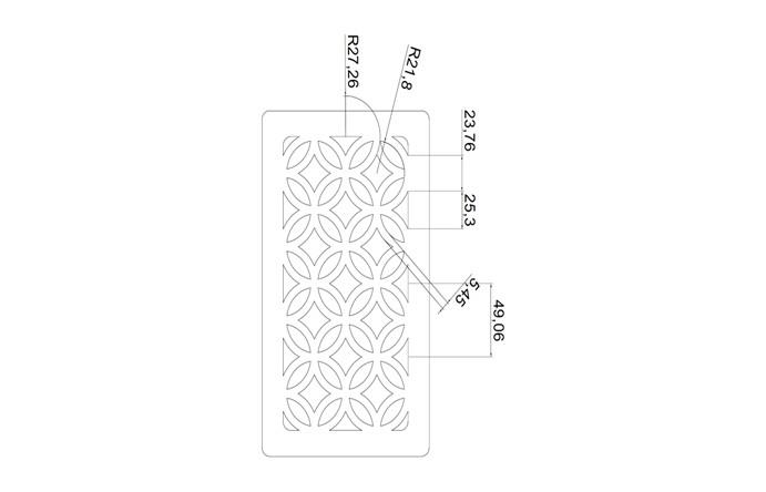 0040617_001_001_691x444.jpg GRILA "ART" PATRAT DE EXTRACTIE SI REFULARE, METAL, MODEL:6, DIM.200X100MM, CULOARE ALB - imagine 1